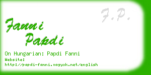fanni papdi business card